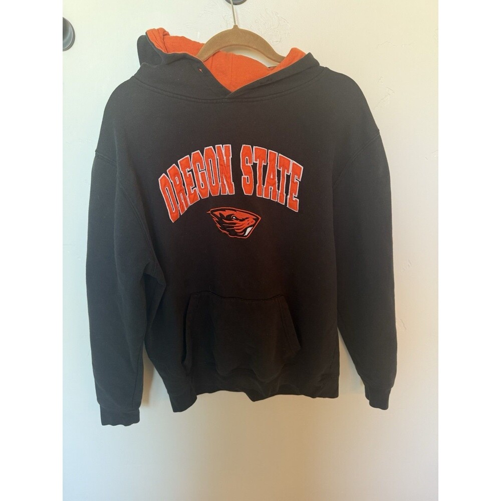 Vintage Stadium Athletics OREGON STATE Beavers Hoodie With Sleeve Logo Size XL